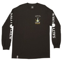 Salty Crew Long Sleeve Shirt Tailed Black