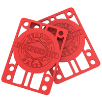 Independent Red 1/8 Skateboard Riser Pads