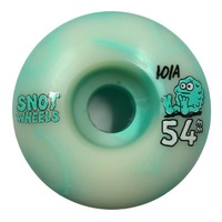 Snot Wheel Co Skateboard Wheels Swirl 101A 54mm White Green