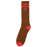 Anti Hero Blackhero Outline 1 Pair Brown Red Mens Socks