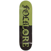 Folklore Warm Press Tear Split Green 8.5 Skateboard Deck