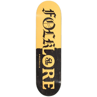 Folklore Warm Press Tear Split Orange 8.375 Skateboard Deck