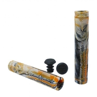 Crisp Scooter Grips - Black White Orange