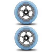Proto Grippers 110mm Scooter Wheels Set Of 2 - Faded - Pastel Blue Ghost Grey