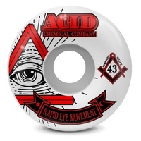 Acid Skateboard Wheels REM Pyramid White 99A 53mm