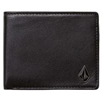 Volcom Single Stone Leather Black Wallet