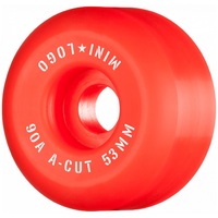 Mini Logo Wheels Hybrid A-Cut Red 90a 53mm