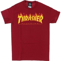 Thrasher Flame Cardinal Red T-Shirt