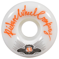 Picture Wheel Co POP Tangerine White 99A 53mm Skateboard Wheels
