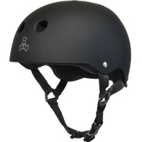 Triple 8 Brainsaver Sweatsaver All Black Rubber Helmet