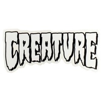 Creature Logo Sticker White 6" x 1