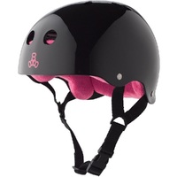 Triple 8 Brainsaver Sweatsaver Helmet Black Pink Gloss