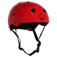 Protec Classic Skate Scooter Gloss Red Helmet