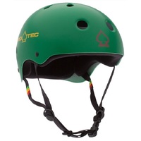 Protec Classic Rasta Green Skate Helmet