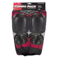 187 Combo Pack Knee And Elbow Pads Red