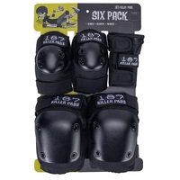 187 Six Pack Protective Pad Set Black