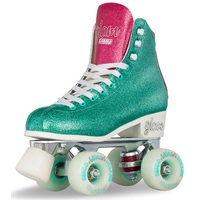 Crazy Skate Disco Glam Roller Skates Teal Pink