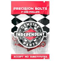 Independent Black Red 1 Inch Phillips Skateboard Hardware