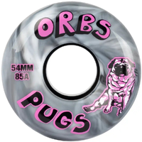 Welcome Orbs Pugs Black White Swirl 85A 54mm Skateboard Wheels