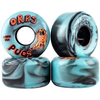 Welcome Skateboard Wheels Orbs Pugs Black Blue 85A 54mm