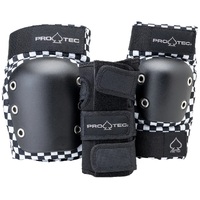 Protec Knee Elbow Wrist Street 3 Pack Checker Youth Protective Pad Set