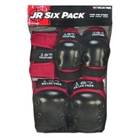 187 Six Pack Protective Pad Set Red Junior