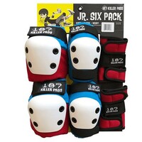 187 Six Pack Protective Pad Set Red White Blue Junior