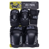 187 Six Pack Protective Pad Set Black Junior 