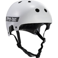 Protec Old School Certified Gloss White Helmet