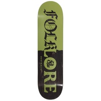 Folklore Skateboard Deck Warm Press Tear Split Green 8.125
