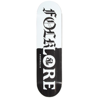 Folklore Warm Press Tear Split White 8.0 Skateboard Deck