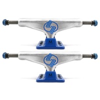 Silver Skateboard Trucks M-Class Hollow Polished Blue Set Of 2 Trucks