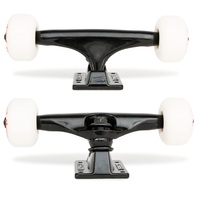 Tensor Almost Black White Wheel Combo Set Of 2 Skateboard Trucks