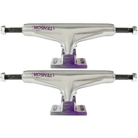 Tensor Aluminum Stencil Mirror Raw Purple Fade Set Of 2 Skateboard Trucks