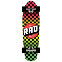 RAD Cali Cruiser Checkers Rasta Fade 9.125 Skateboard