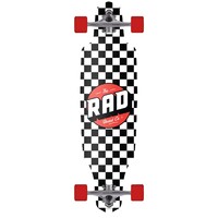 RAD Skateboard Complete Drop Through Checkers Black White 9.0