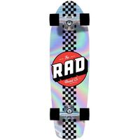 RAD Skateboard Complete Retro Roller Checker Stripe Holograph 7.9