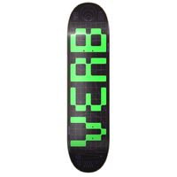 Verb Skateboard Deck Logo Invader Glow in the Dark Black 7.75