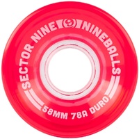 Sector 9 Nine Balls Red 78A 58mm Skateboard Wheels