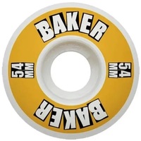 Baker Skateboard Wheels Brand Logo Yellow 99A 54mm