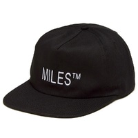 Miles Hat Logo Hit 5 Panel Black
