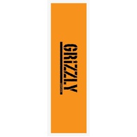 Grizzly Skateboard Grip Tape Sheet Stamp Necessities Orange Black 9 x 33