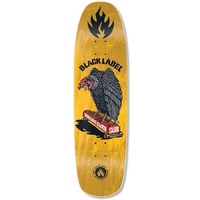 Black Label Skateboard Deck Vulture Club Yellow Stain 8.88