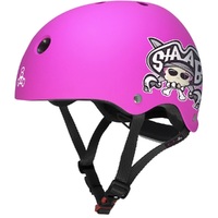 Triple 8 Lil 8 Certified Staab Neon Pink Rubber Youth Helmet