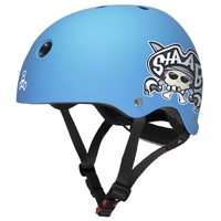 Triple 8 Lil 8 Certified Staab Neon Blue Rubber Youth Helmet
