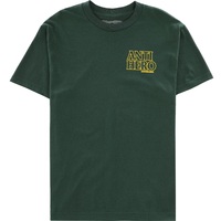 Anti Hero T-Shirt Black Hero Outline Green