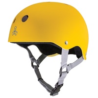 Triple 8 Brainsaver Sweatsaver Helmet Yellow Rubber