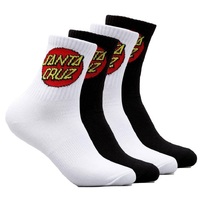 Santa Cruz Womens Socks Short Cruz 4 Pairs Assorted