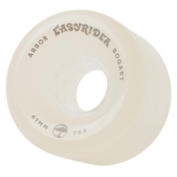 Arbor Longboard Skateboard Wheels Bogart Easyrider 61mm Ghost White