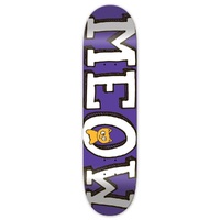 Meow Skateboard Deck Logo Purple 7.25